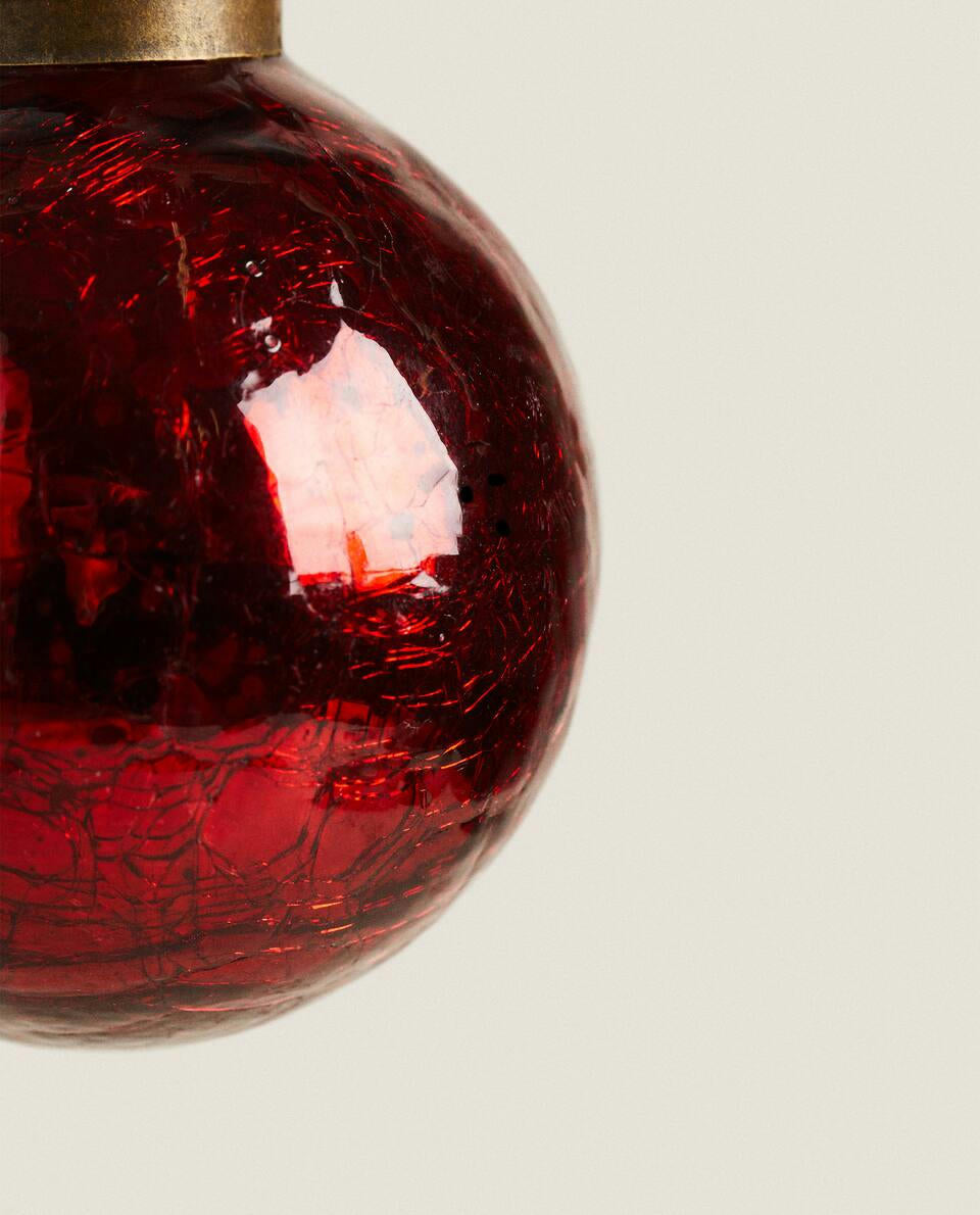 MERCURISED GLASS CHRISTMAS BAUBLE DECORATION