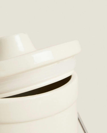 STONEWARE CYLINDRICAL JAR