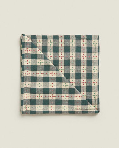 PACK OF CHECK CHRISTMAS NAPKINS (PACK OF 2)