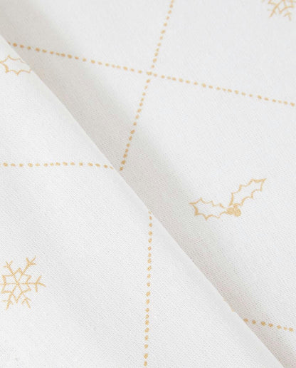 CHRISTMAS SNOW COTTON TABLECLOTH