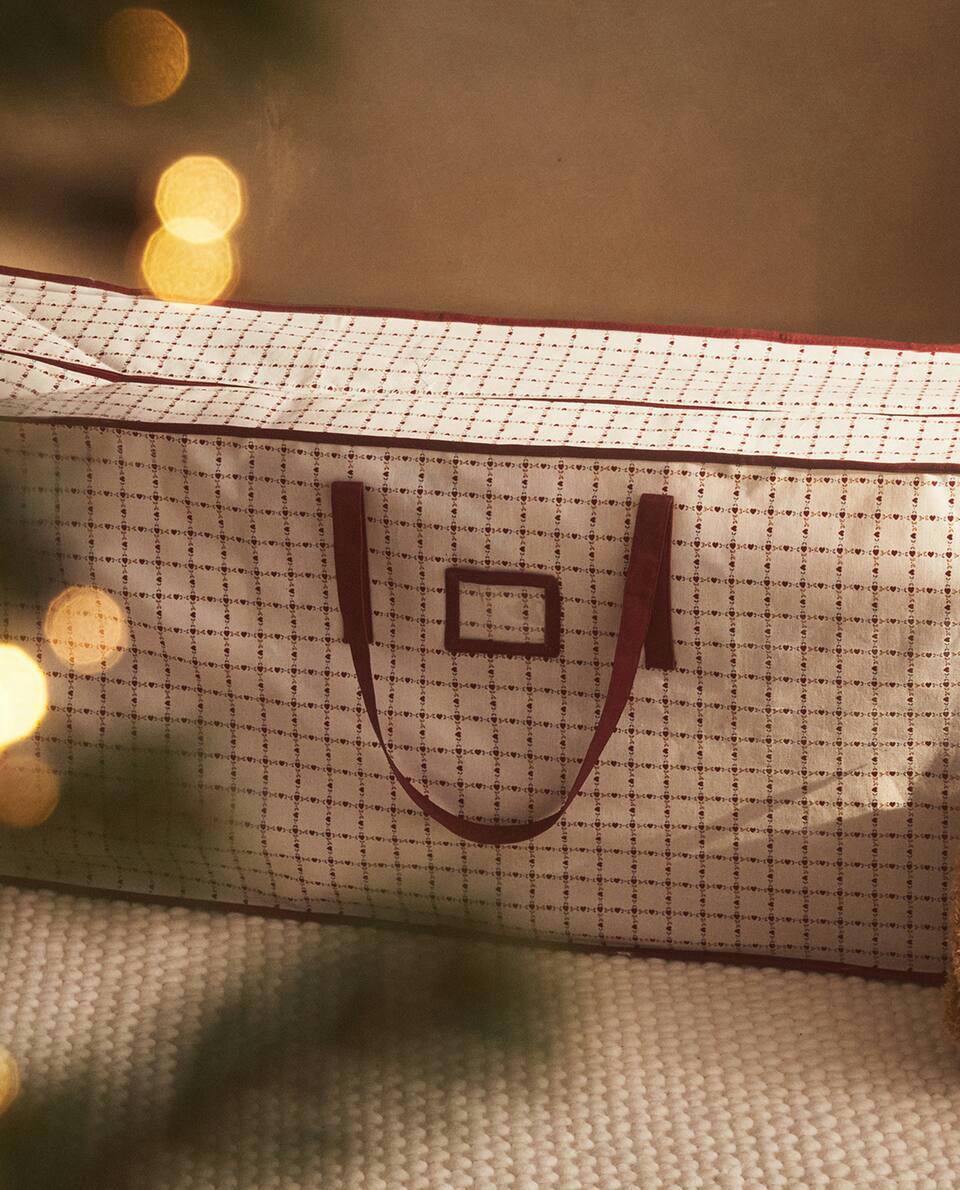 CHRISTMAS CHILDREN STORAGE BAG WITH HEARTS