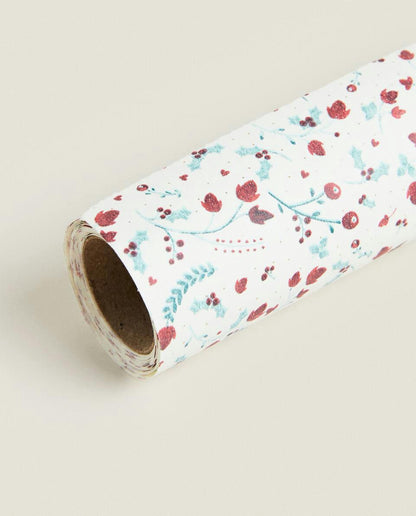 CHRISTMAS FLOWERS WRAPPING PAPER
