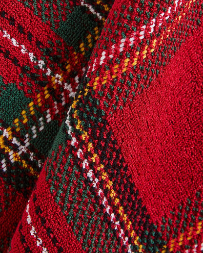 CHRISTMAS TARTAN COTTON TEA TOWEL