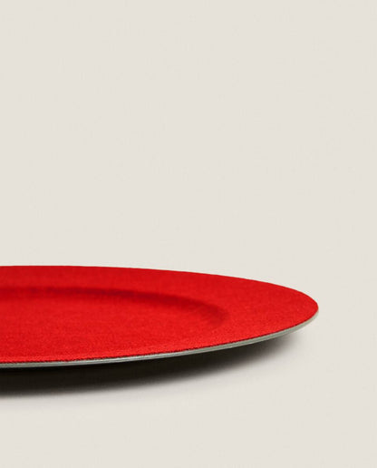 CHRISTMAS JUTE SERVICE PLATE