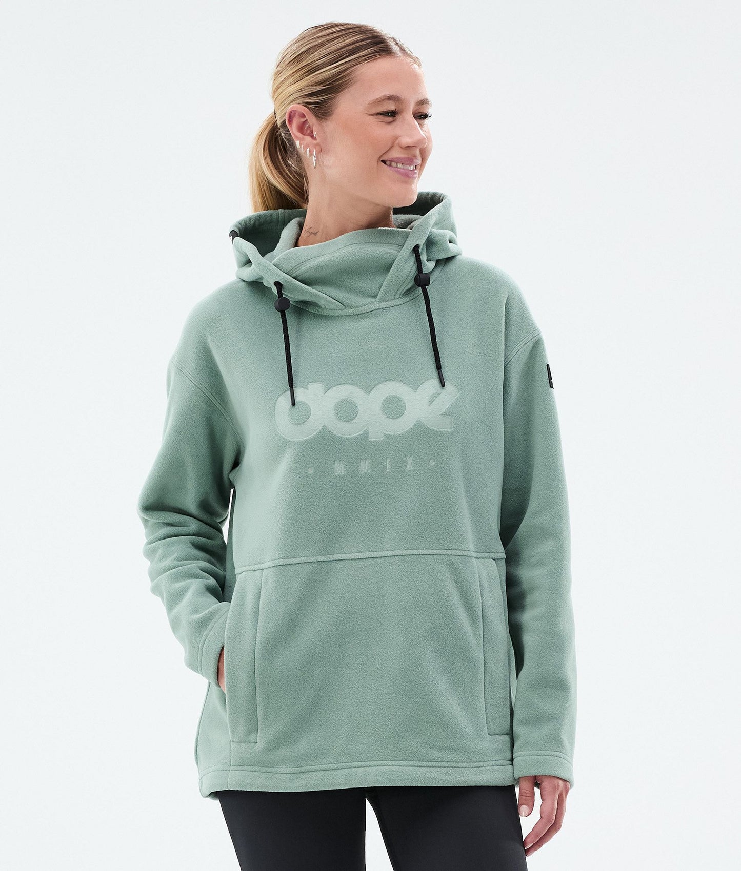Fleece Hoodie For Women Faded Green
