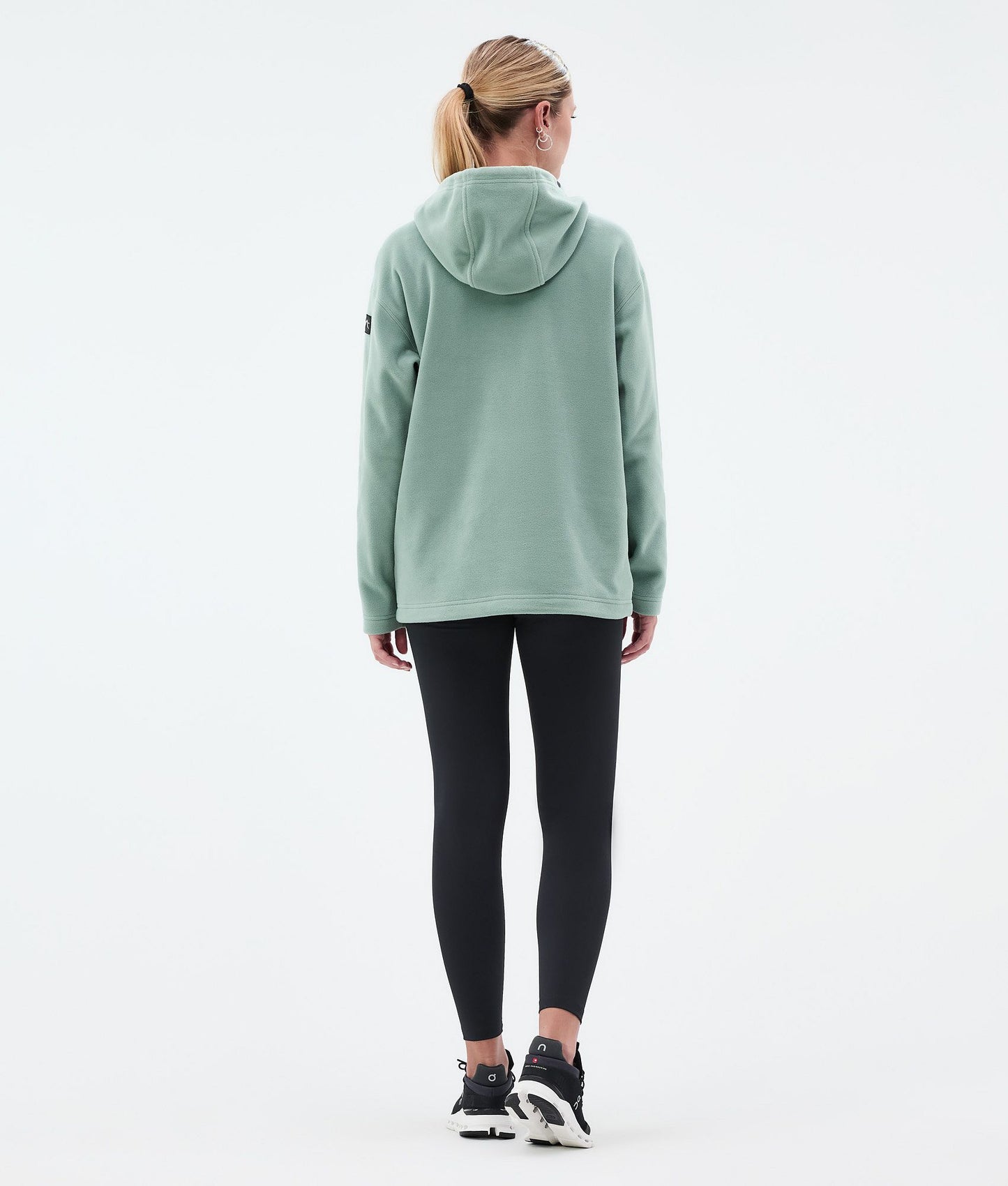 Fleece Hoodie For Women Faded Green