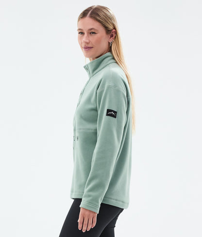 Fleece Sweater For Women Faded Green