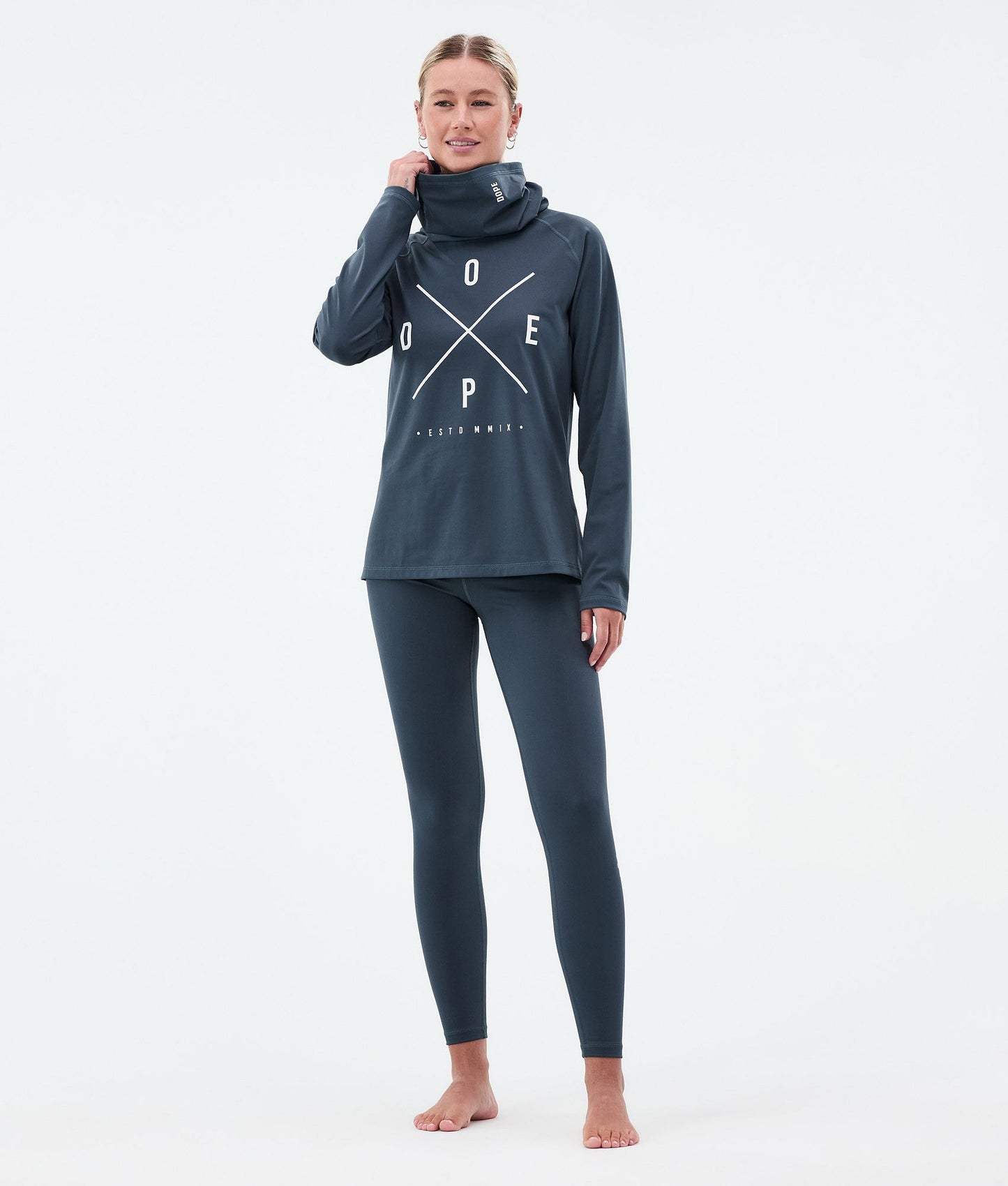 Base Layer Top For Women 2X-Up Metal Blue