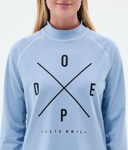 Base Layer Top For Women 2X-Up Light Blue