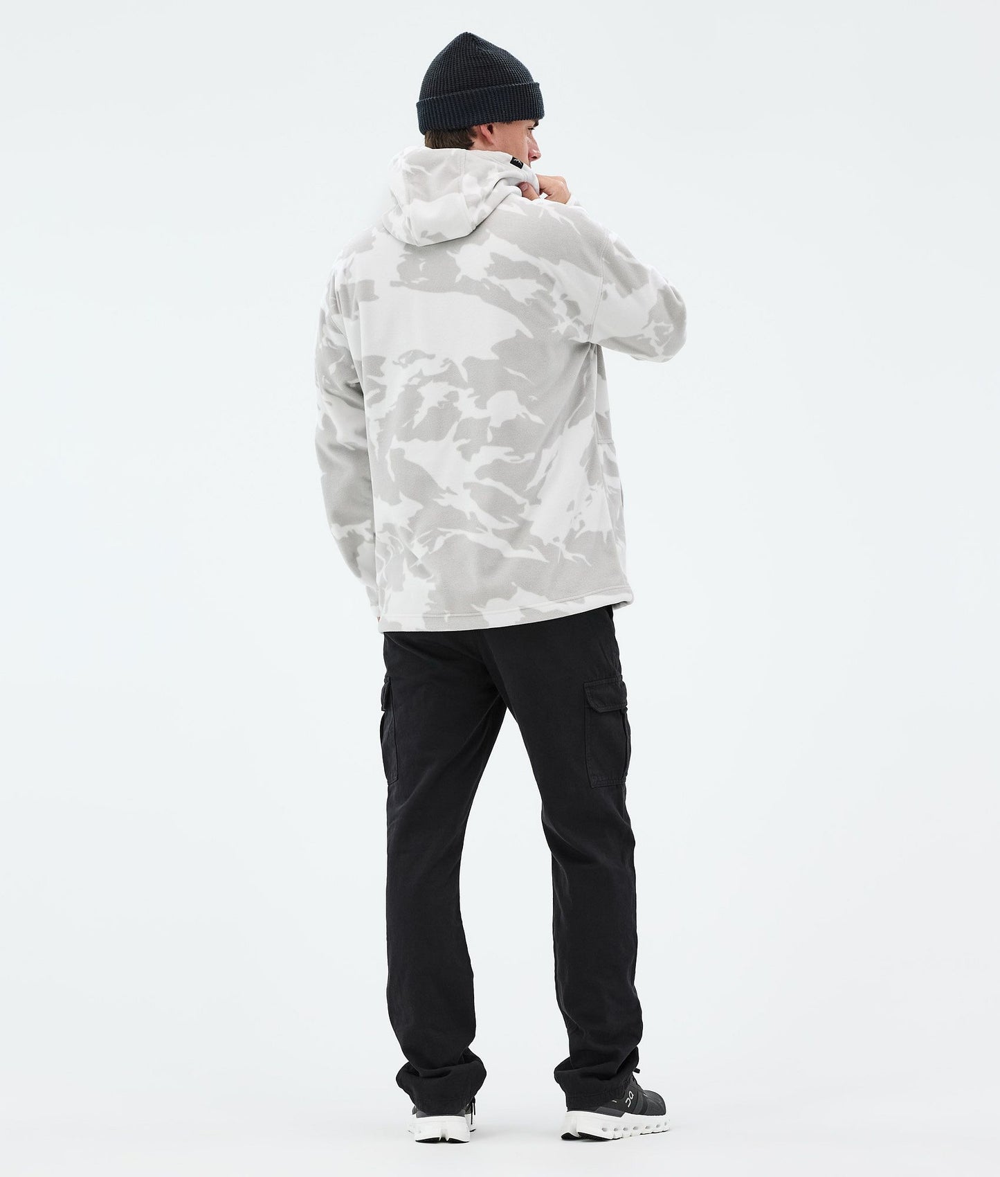 Fleece Hoodie For Men Grey Camo