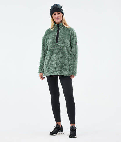 Fleece Sweater For Women Faded Green