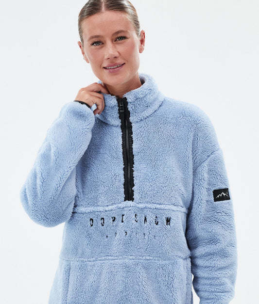 Fleece Sweater For Women Light Blue