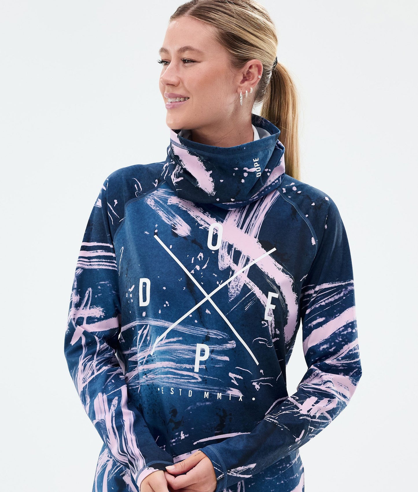 Base Layer Top For Women 2X-Up Carvings Pink