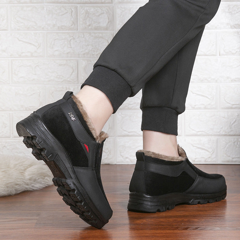 (Limited Time Discount 49% off) Men's Comfortable Lightweight Arch Support Winter Wool Shoes Waterproof Non-slip Warm Snow Shoes