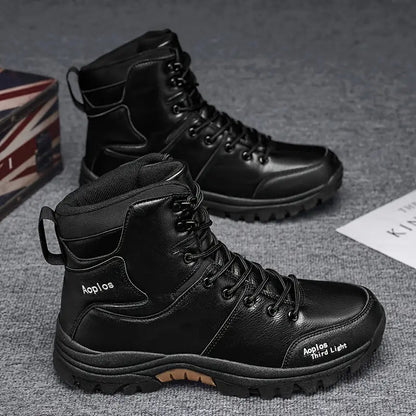 (⏰Limited Time 70% Off Event) Men's Waterproof Non-slip Anti-puncture Hiking Boots Ankle Support Wide Toe Arch Support Orthopedic Work Boots