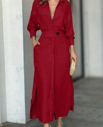 2025 Solid color maxi dress  (Upgraded Version)