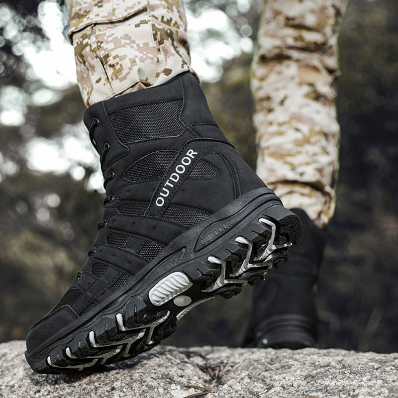 (⏰Limited Time Discount 49% off) Men's Lightweight  Breathable Durable Anti-slip Hiking Boots Combat Army Boots Work Boots